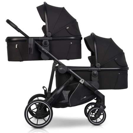EasyGo DuoFlex Ebony Black 2+2 wózek bliźniaczy wielofunkcyjny